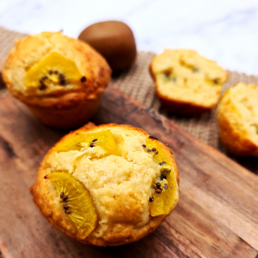 Muffins au kiwi et aux amandes