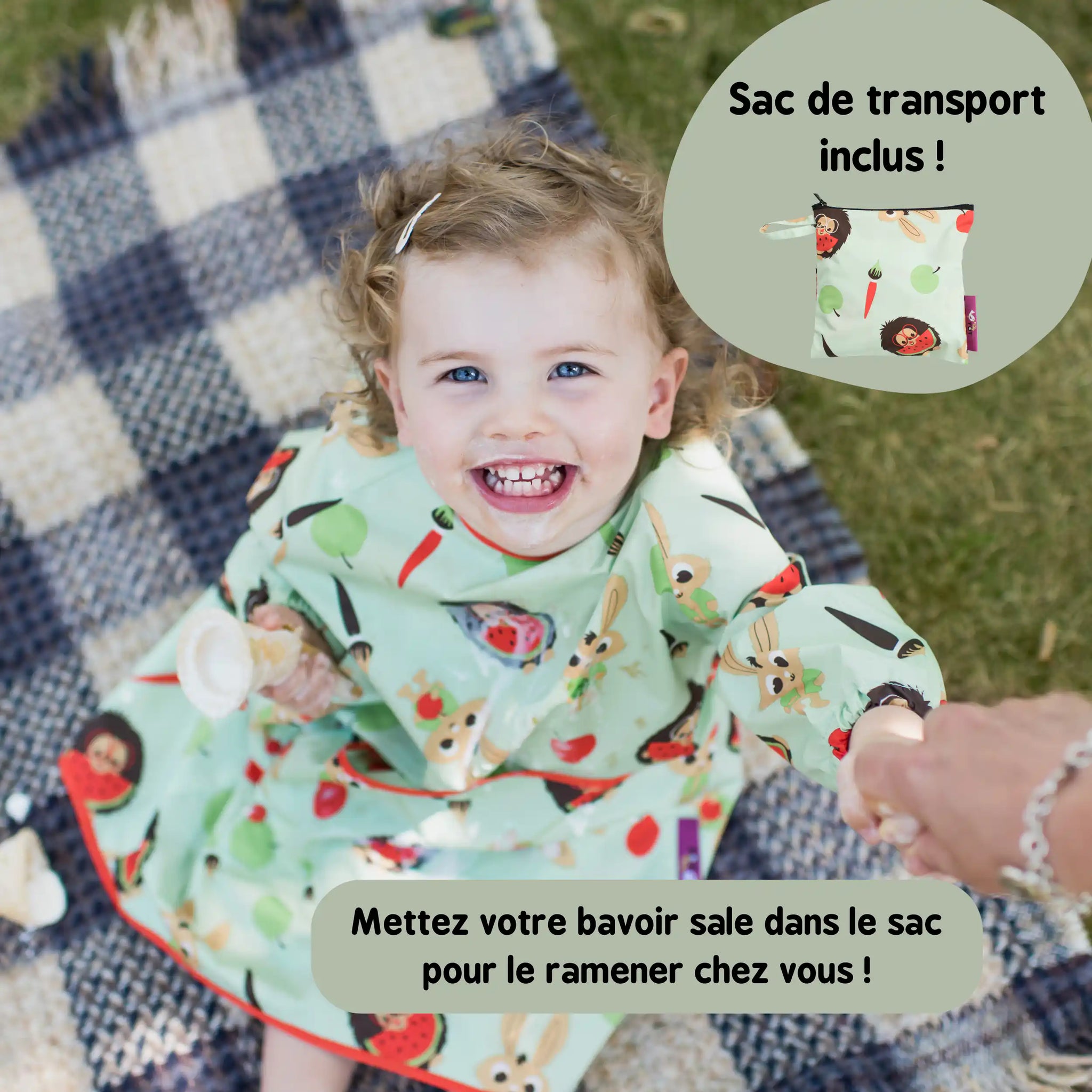 Bavoir tablier manches longues Vertbaudet | La Redoute Bavoir tablier manches longues Vertbaudet | La Redoute